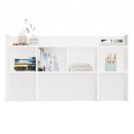 NADSTAWKA DO BIURKA 130 CM BIAŁA PÓŁKA ORGANIZER