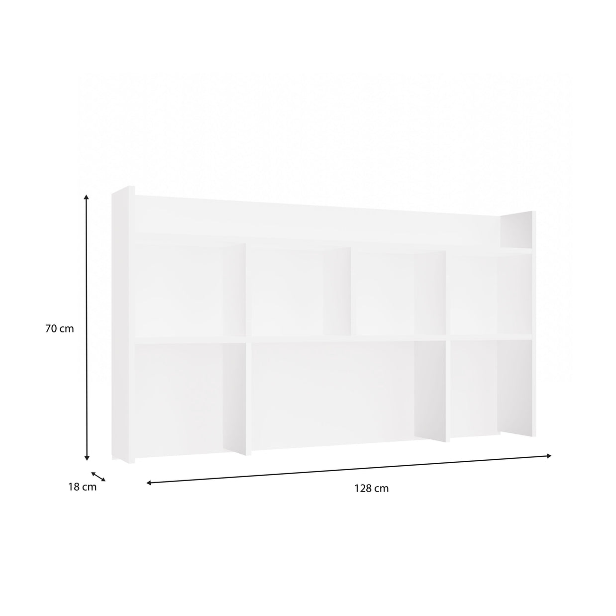 NADSTAWKA DO BIURKA 130 CM BIAŁA PÓŁKA ORGANIZER