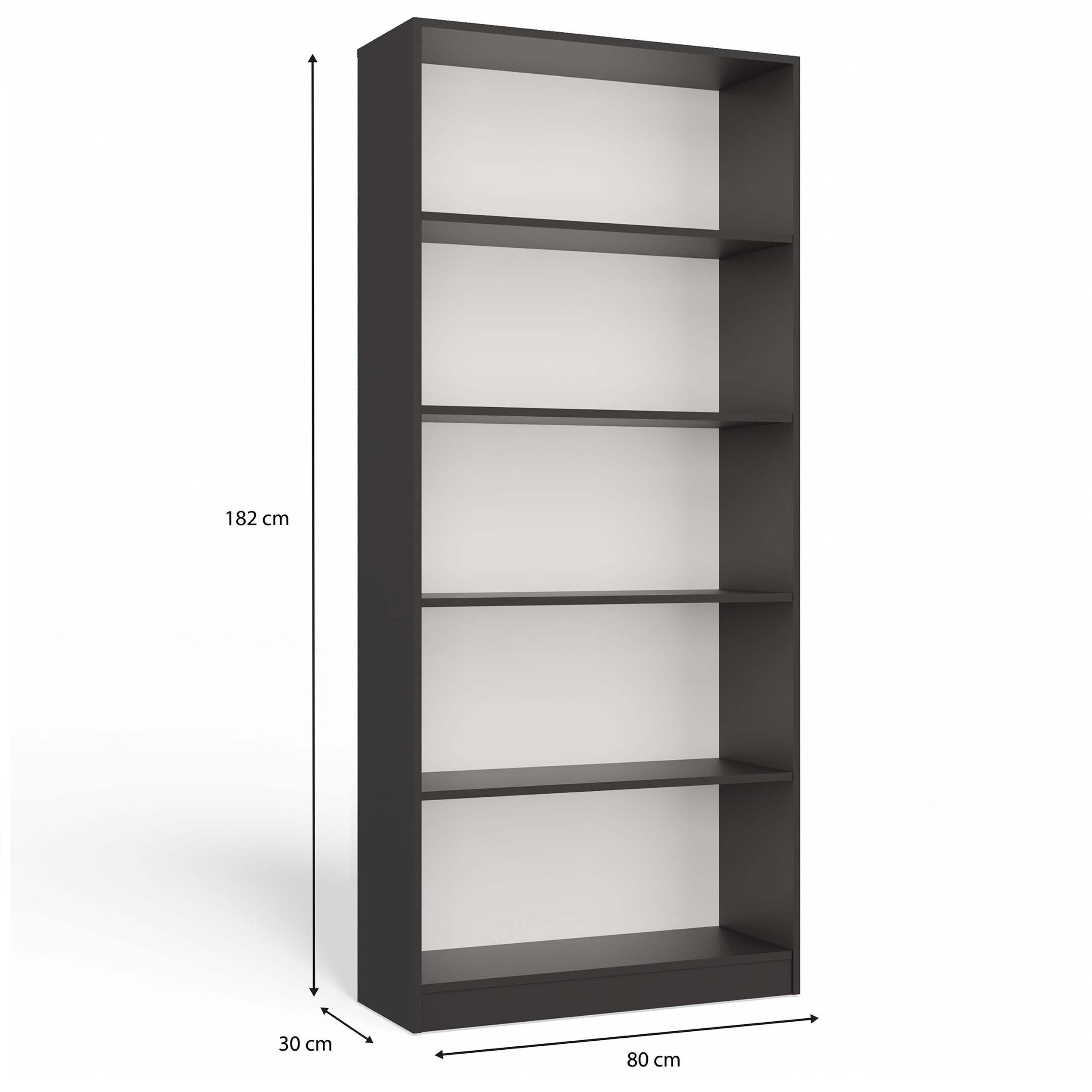 REGAŁ R80 NA KSIĄŻKI 80 CM ANTRACYT