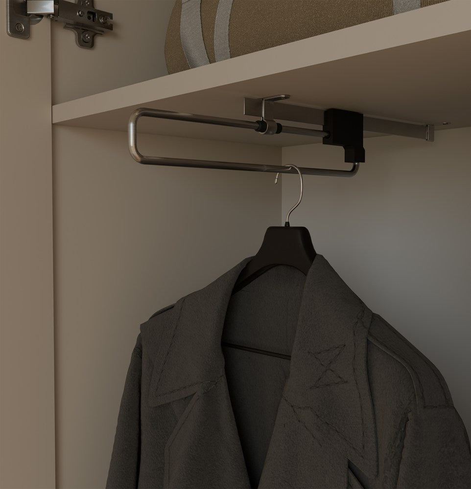 Garderoba HAGA 1SZ2S Szafa 2 Szuflady Do Korytarza KASZMIR BEŻ 238x50x35 Cm