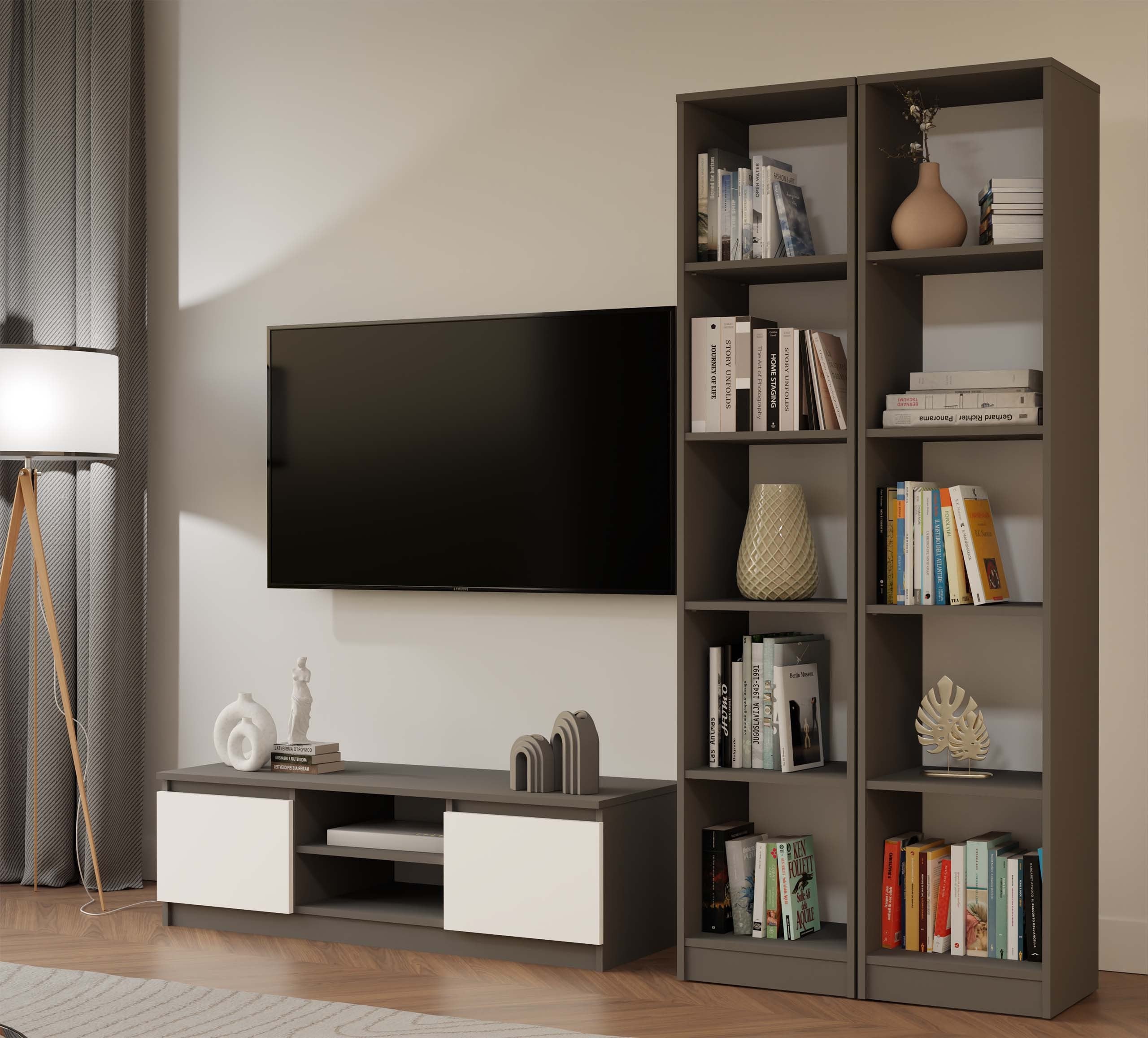 REGAŁ R40 40CM NA KSIĄŻKI ANTRACYT