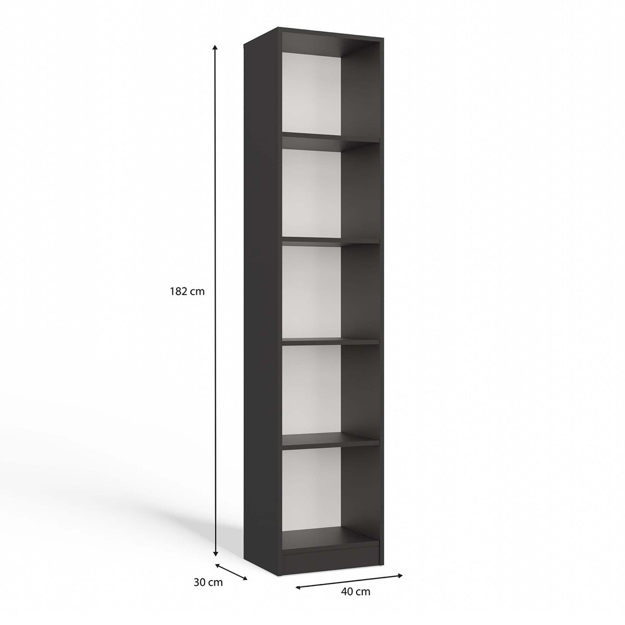 REGAŁ R40 40CM NA KSIĄŻKI ANTRACYT