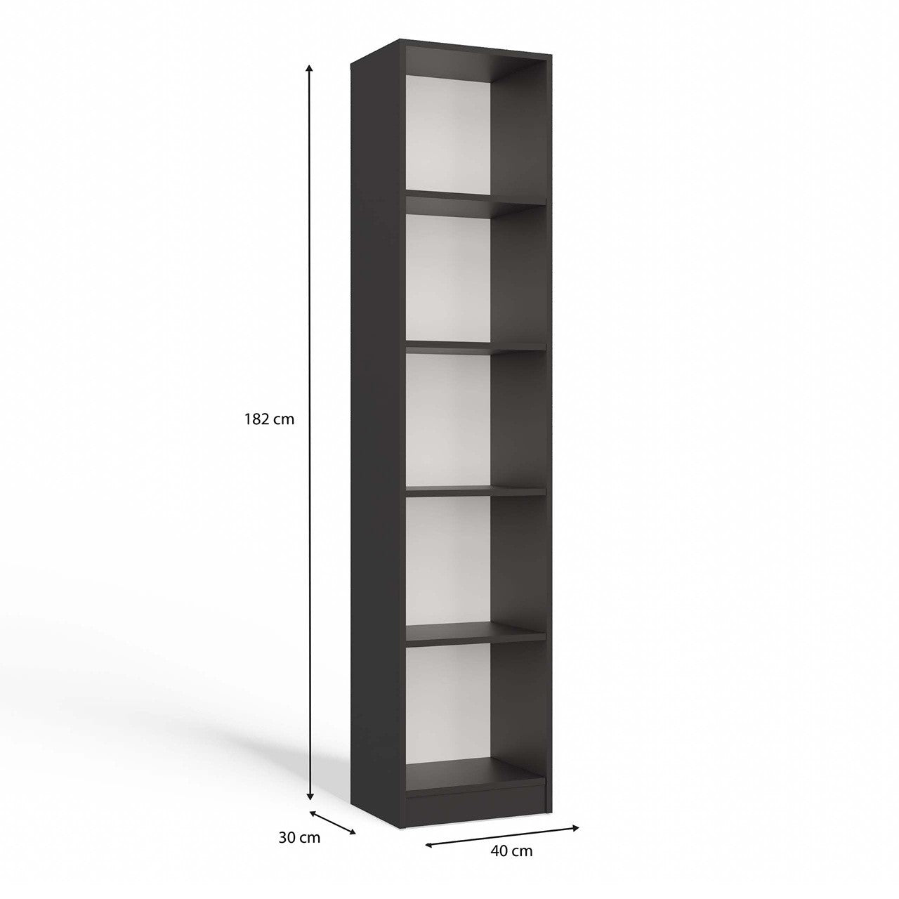 REGAŁ R40 40CM NA KSIĄŻKI ANTRACYT