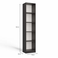 REGAŁ R40 40CM NA KSIĄŻKI ANTRACYT