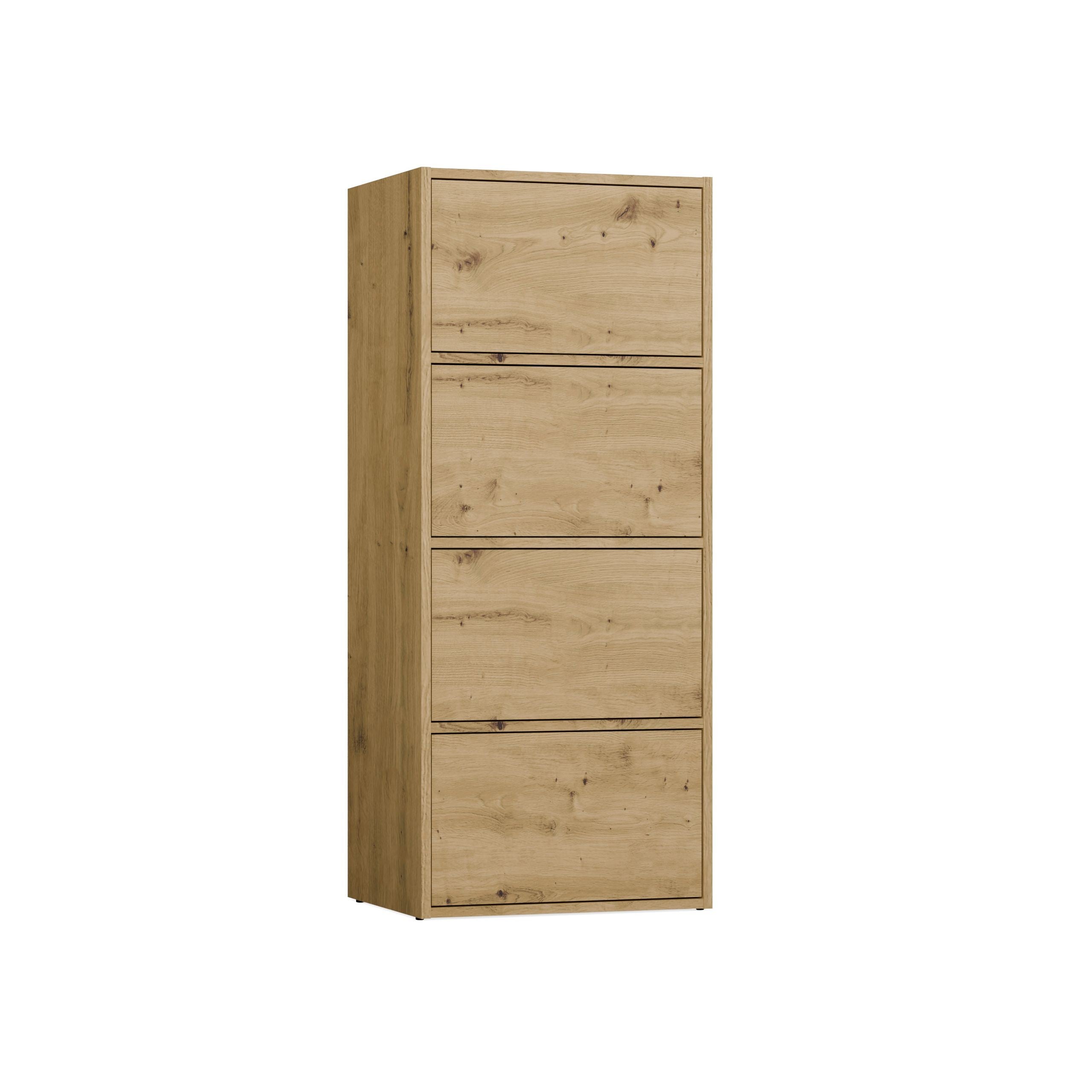 KOMODA ALMA 4 DRZWI 4 PÓŁKI DĄB ARTISAN