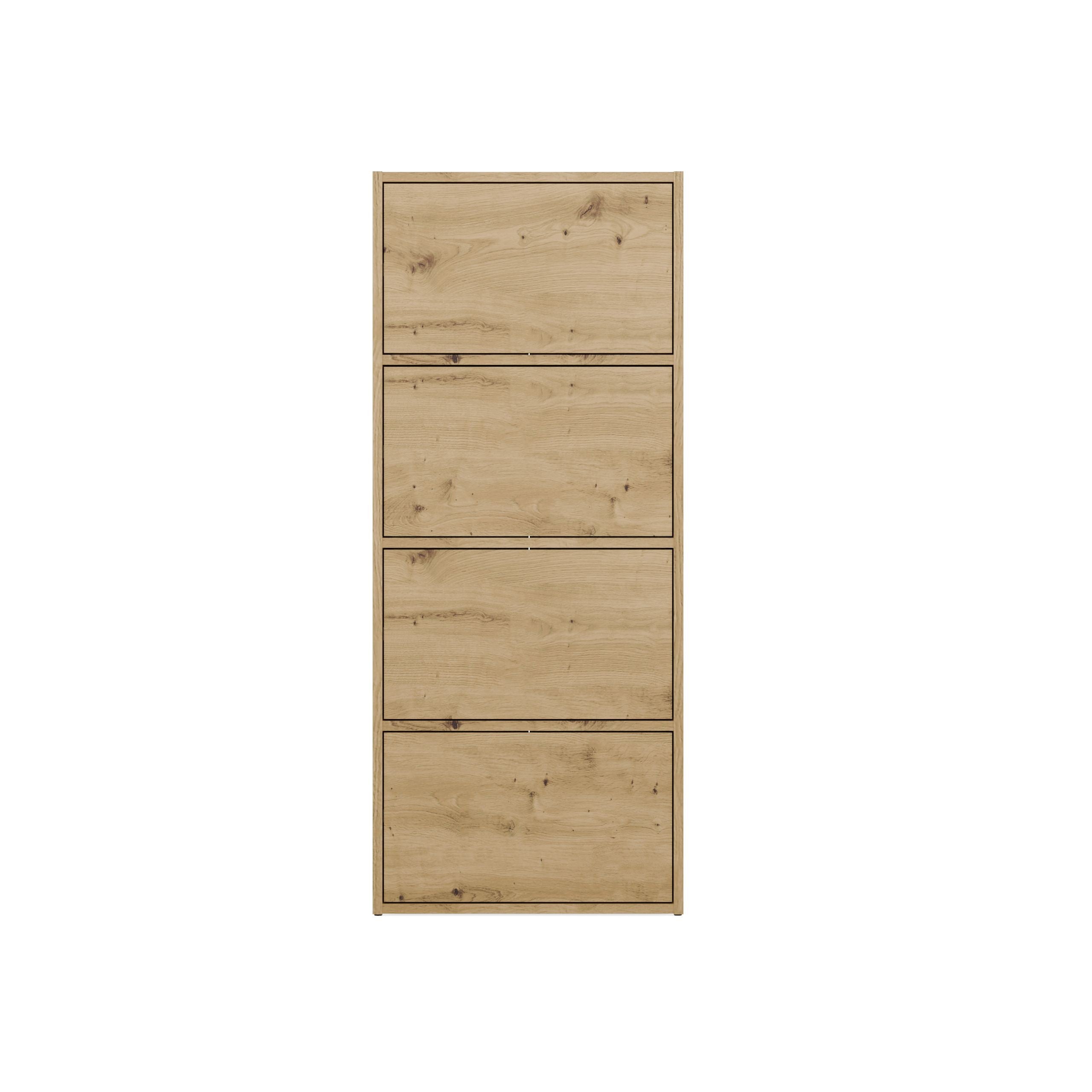 KOMODA ALMA 4 DRZWI 4 PÓŁKI DĄB ARTISAN