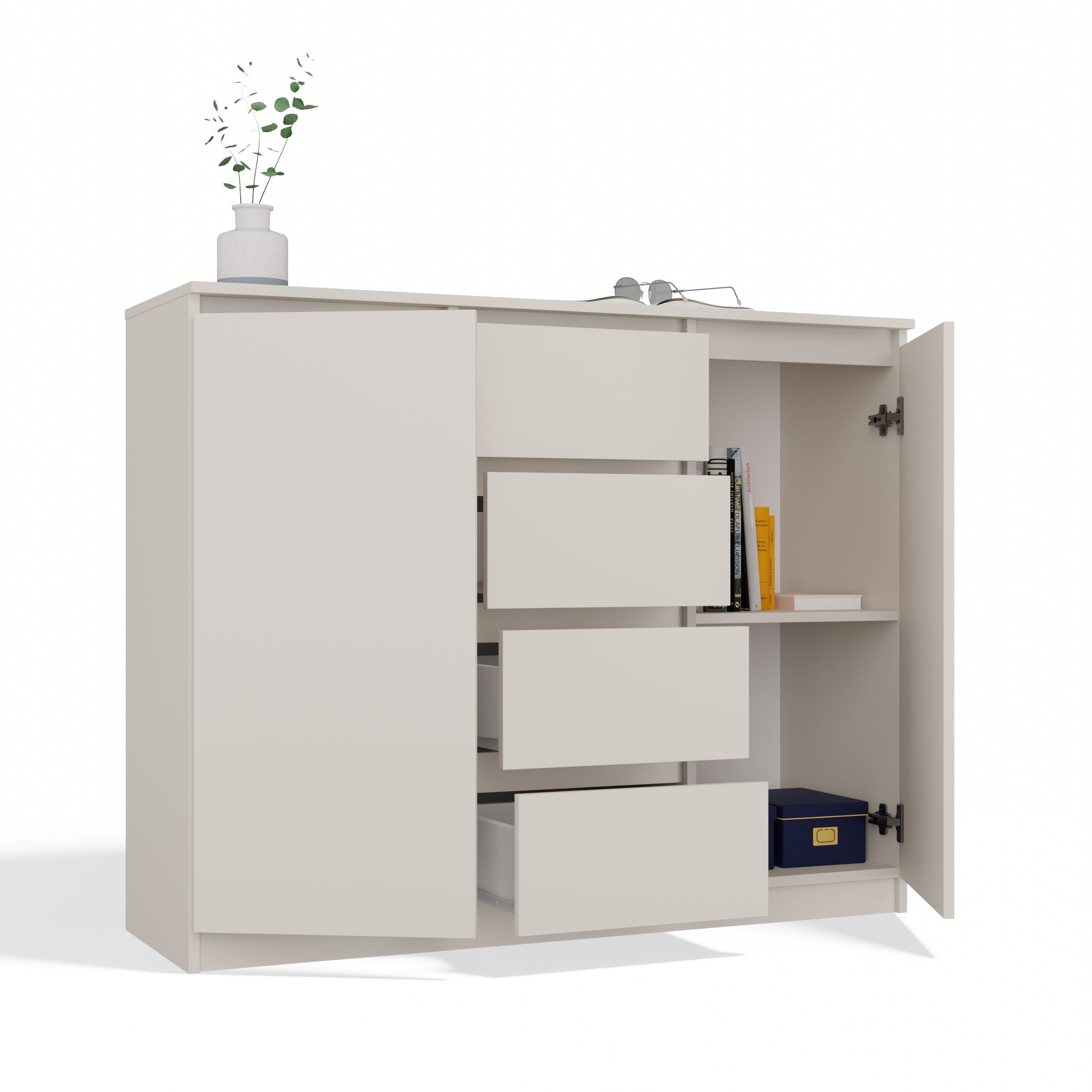 KOMODA SZAFKA 2D4S 120 - KASZMIR BEŻ