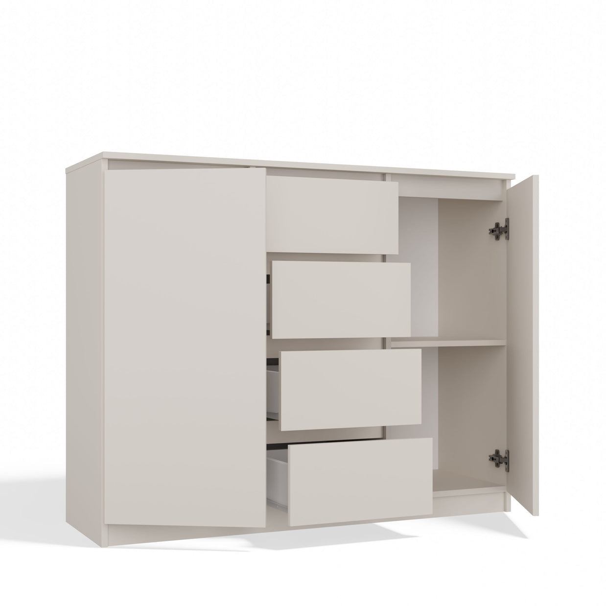 KOMODA SZAFKA 2D4S 120 - KASZMIR BEŻ