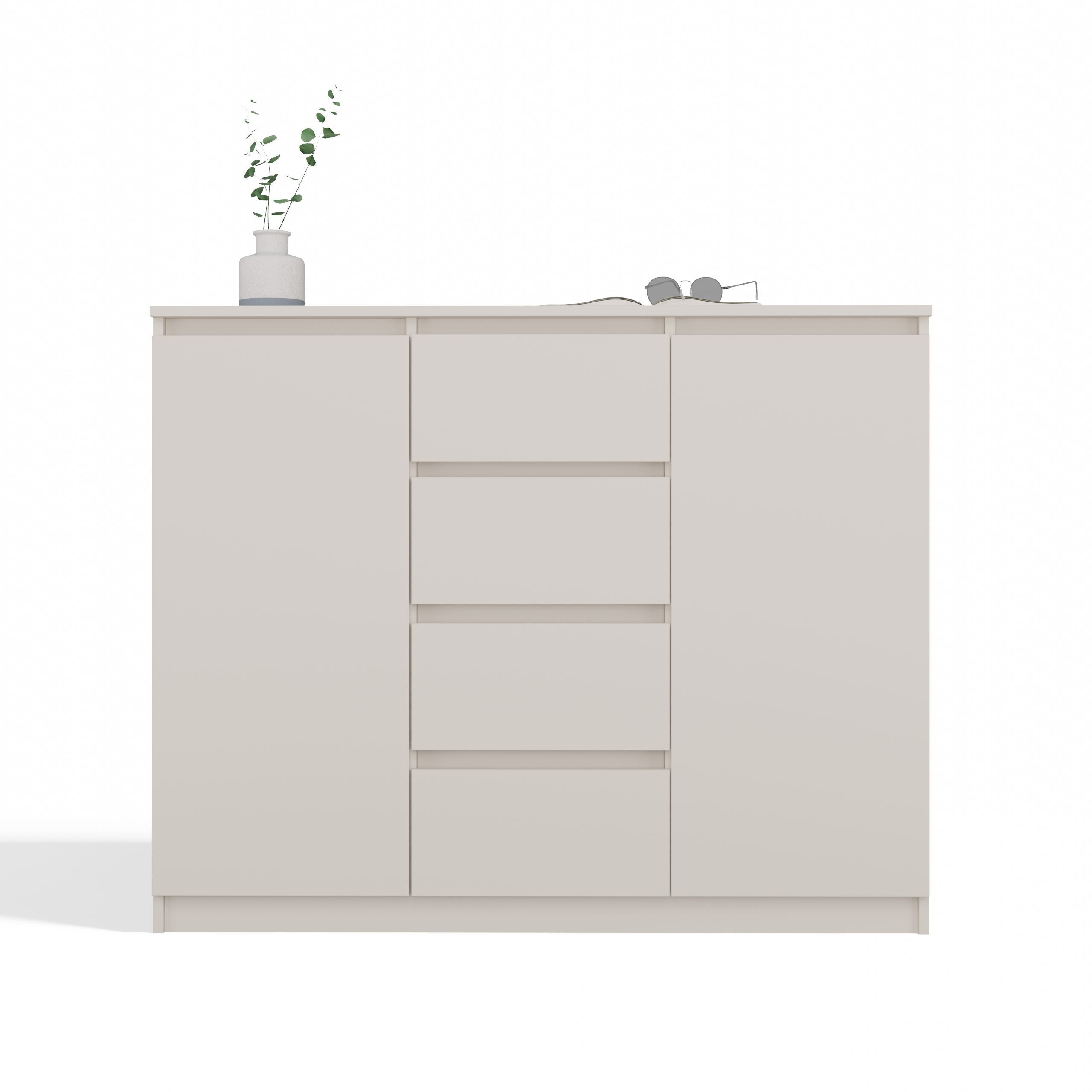 KOMODA SZAFKA 2D4S 120 - KASZMIR BEŻ