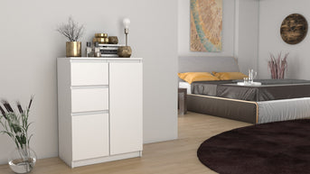 KOMODA SZAFKA 2D2S - BIEL