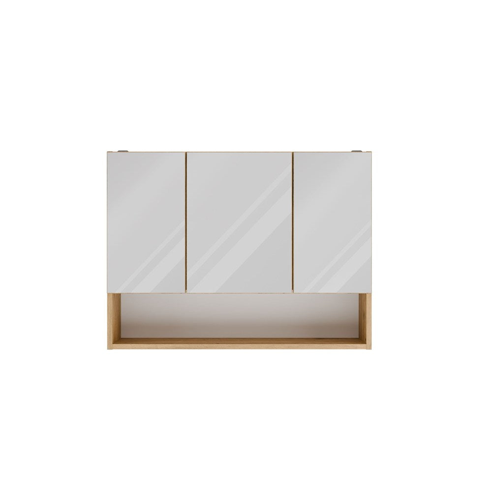 Szafka Łazienkowa Wisząca POLA 3DL/P DĄB ARTISAN 80 Cm 3 Lustra z Półką