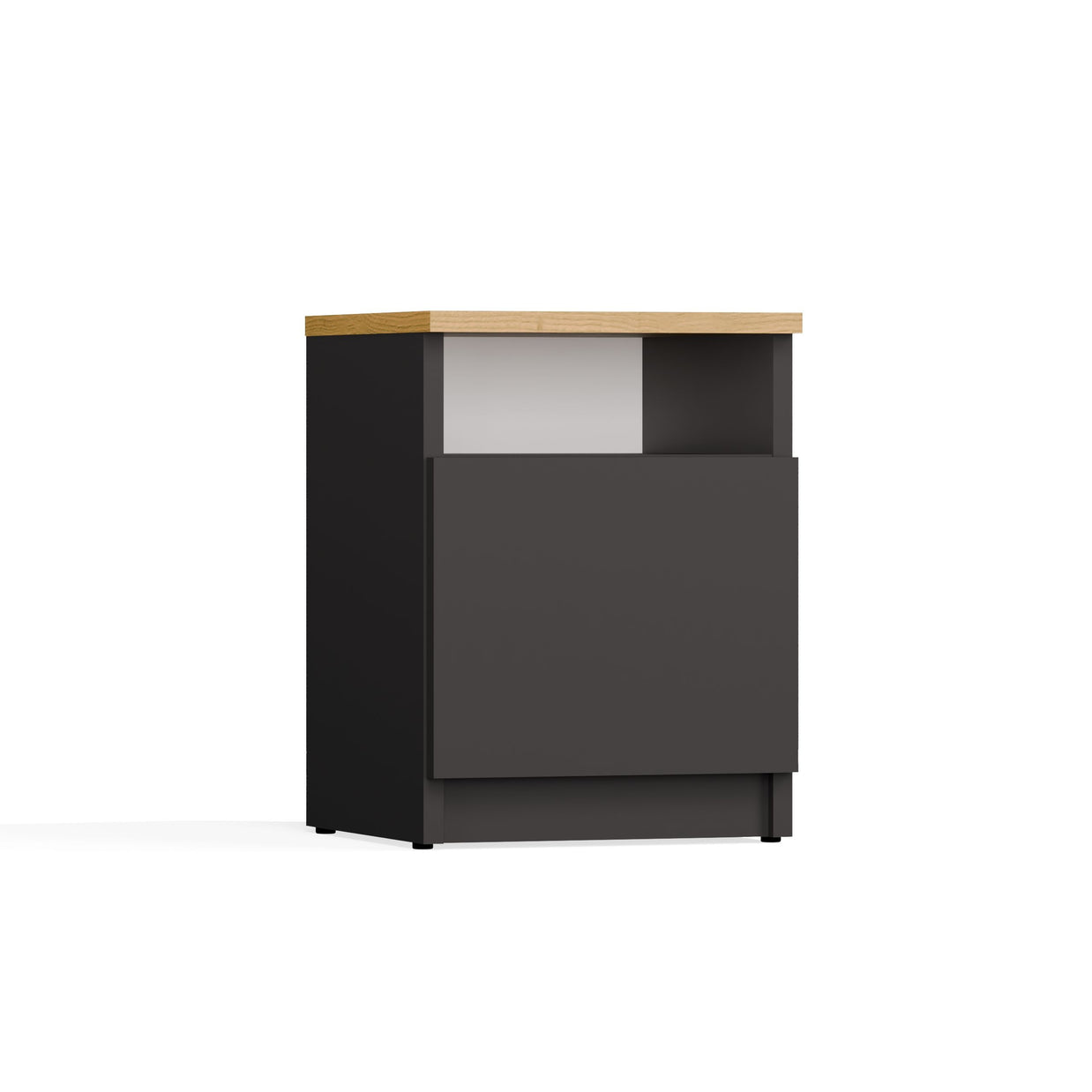 SZAFKA NOCNA GALAX 30 1D - ANTRACYT DĄB ARTISAN