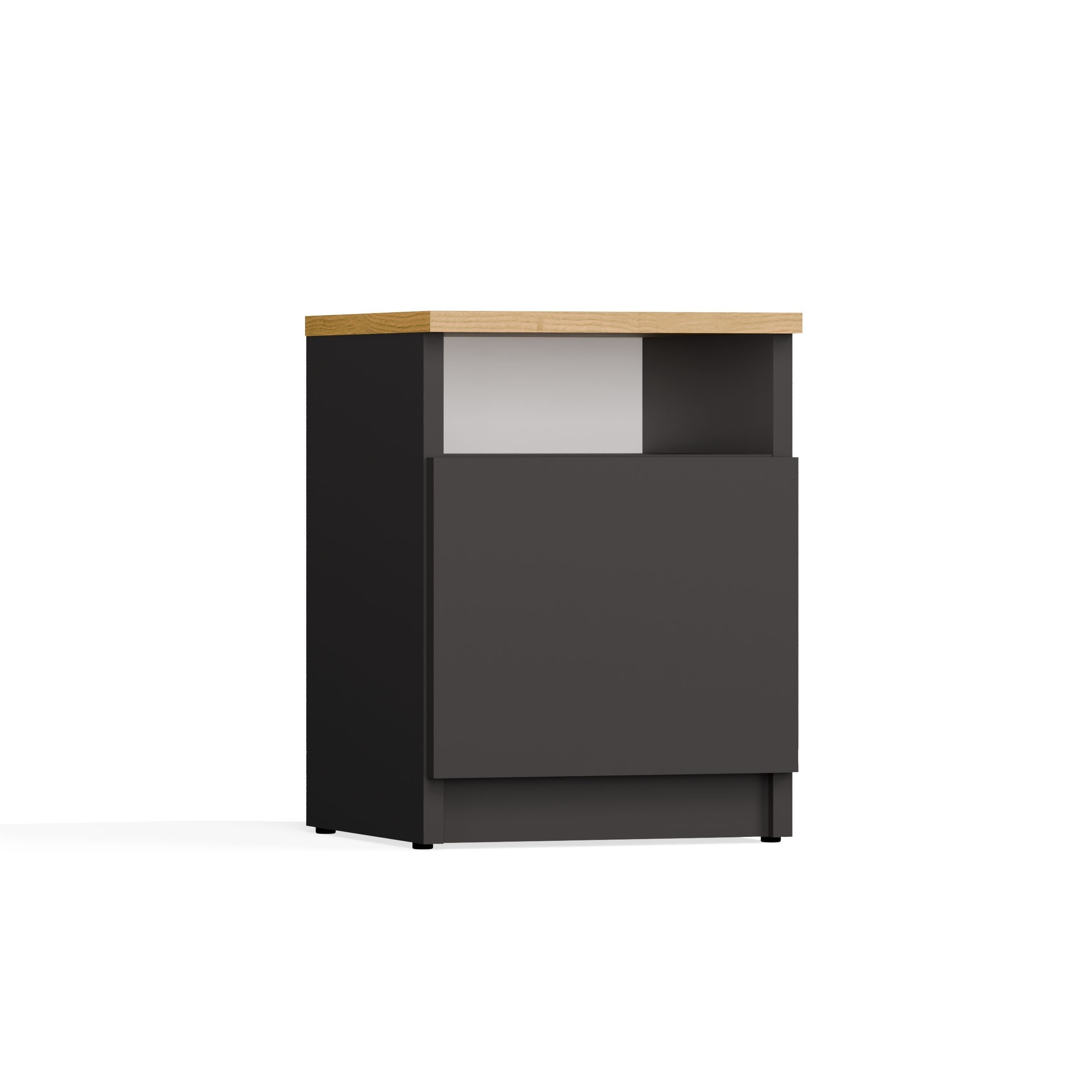 SZAFKA NOCNA GALAX 30 1D - ANTRACYT DĄB ARTISAN