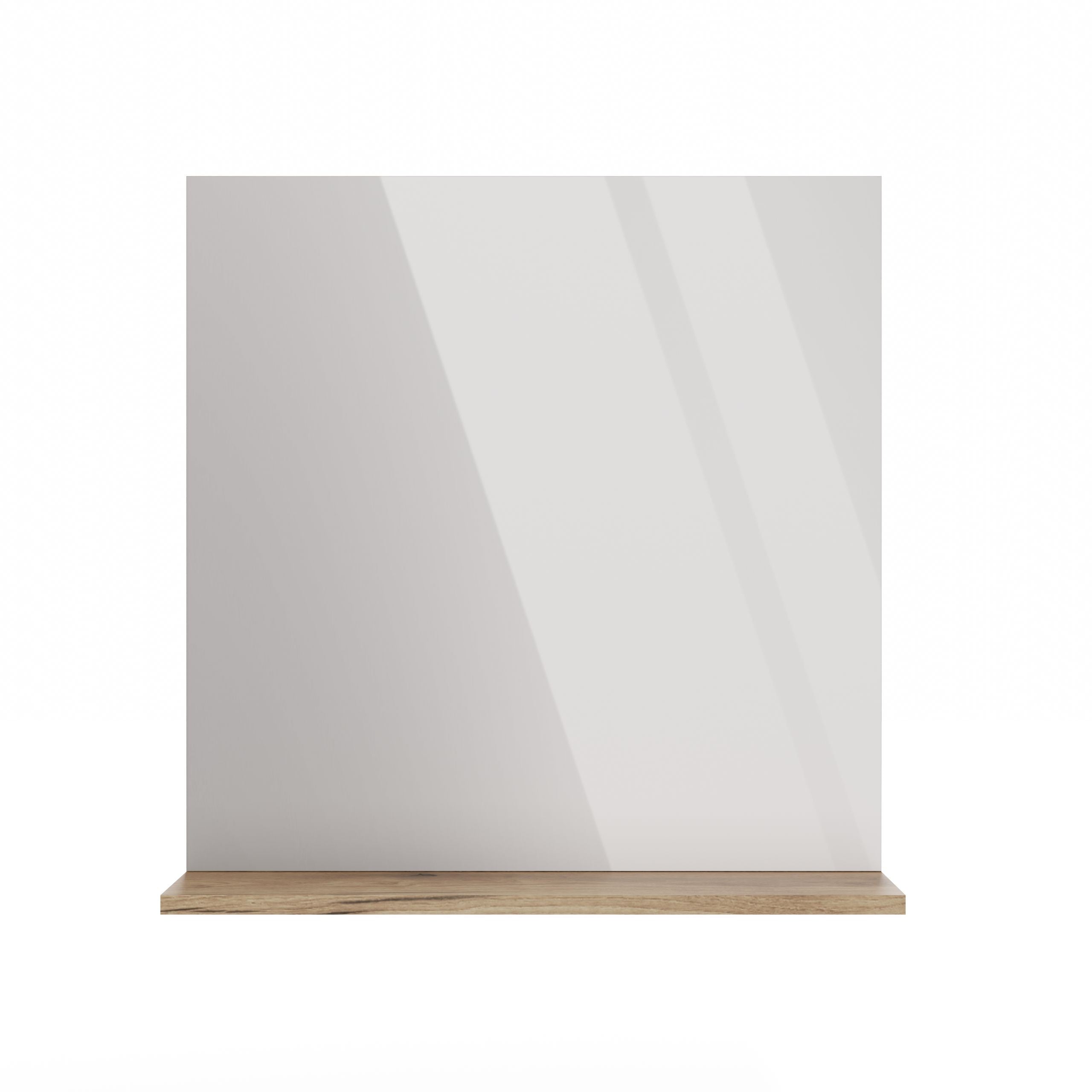 LUSTRO ŁAZIENKOWE Z PÓŁKĄ TIGO 60x61,5 CM DĄB EVOKE DO ŁAZIENKI