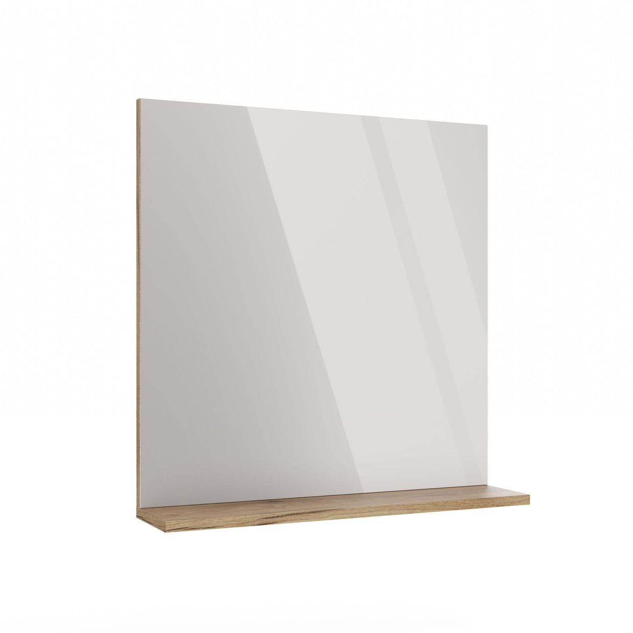LUSTRO ŁAZIENKOWE Z PÓŁKĄ TIGO 60x61,5 CM DĄB EVOKE DO ŁAZIENKI