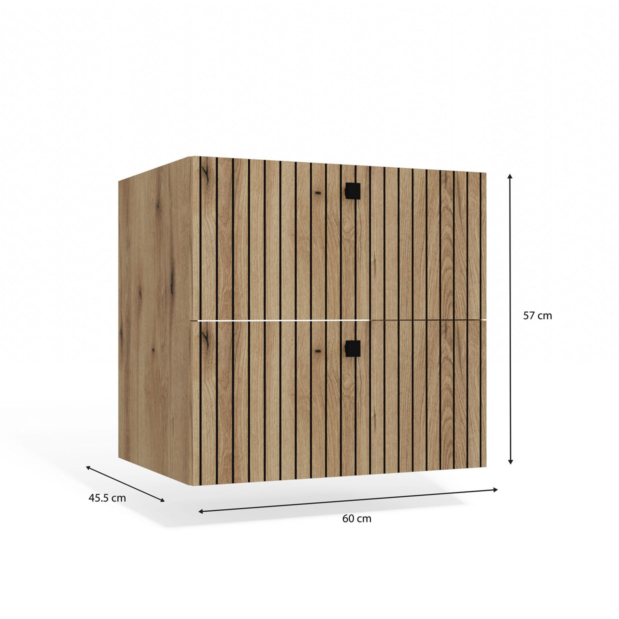SZAFKA POD UMYWALKĘ TIGO 60 2S DĄB EVOKE RYFLOWANY FRONT