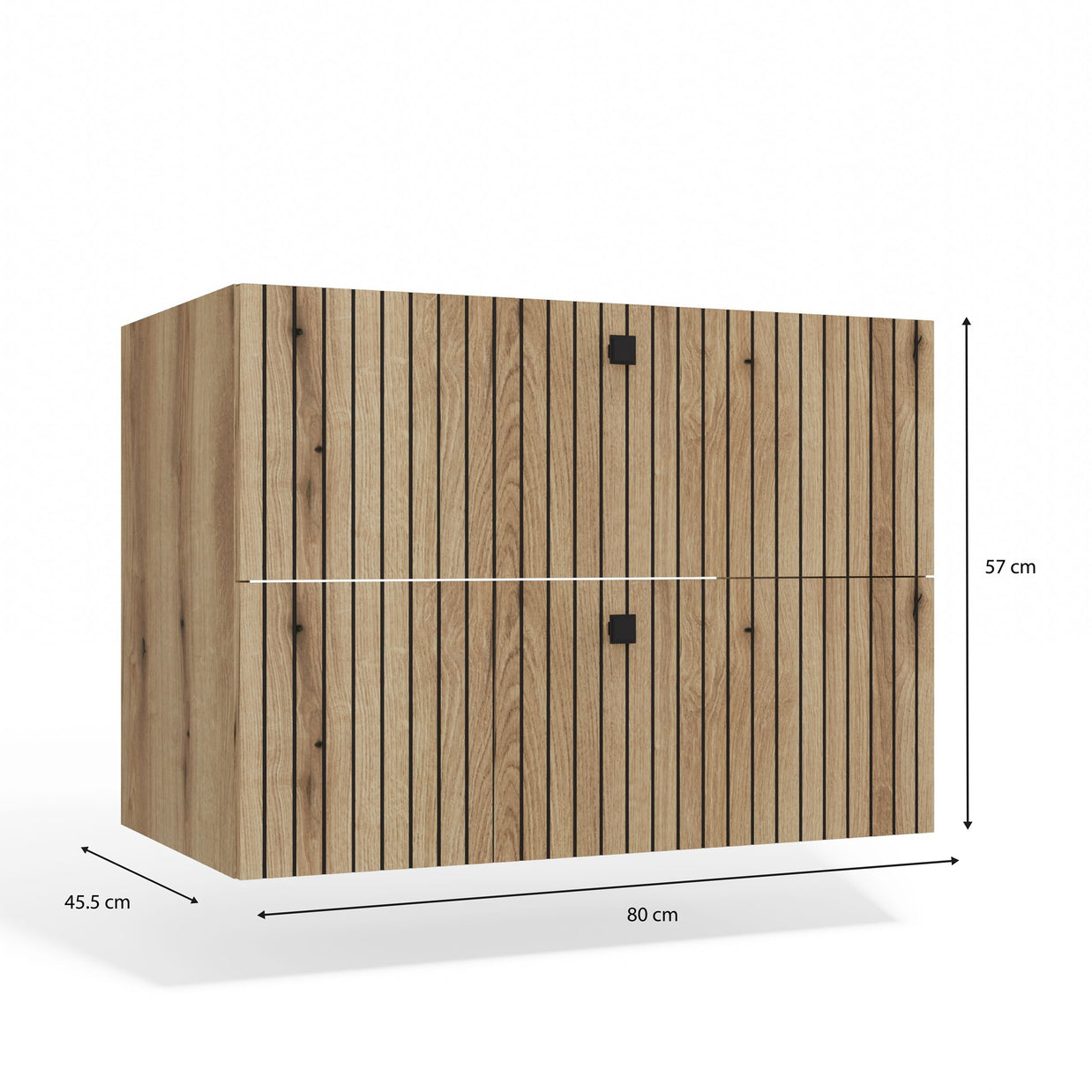 SZAFKA POD UMYWALKĘ TIGO 80 2S DĄB EVOKE RYFLOWANY FRONT