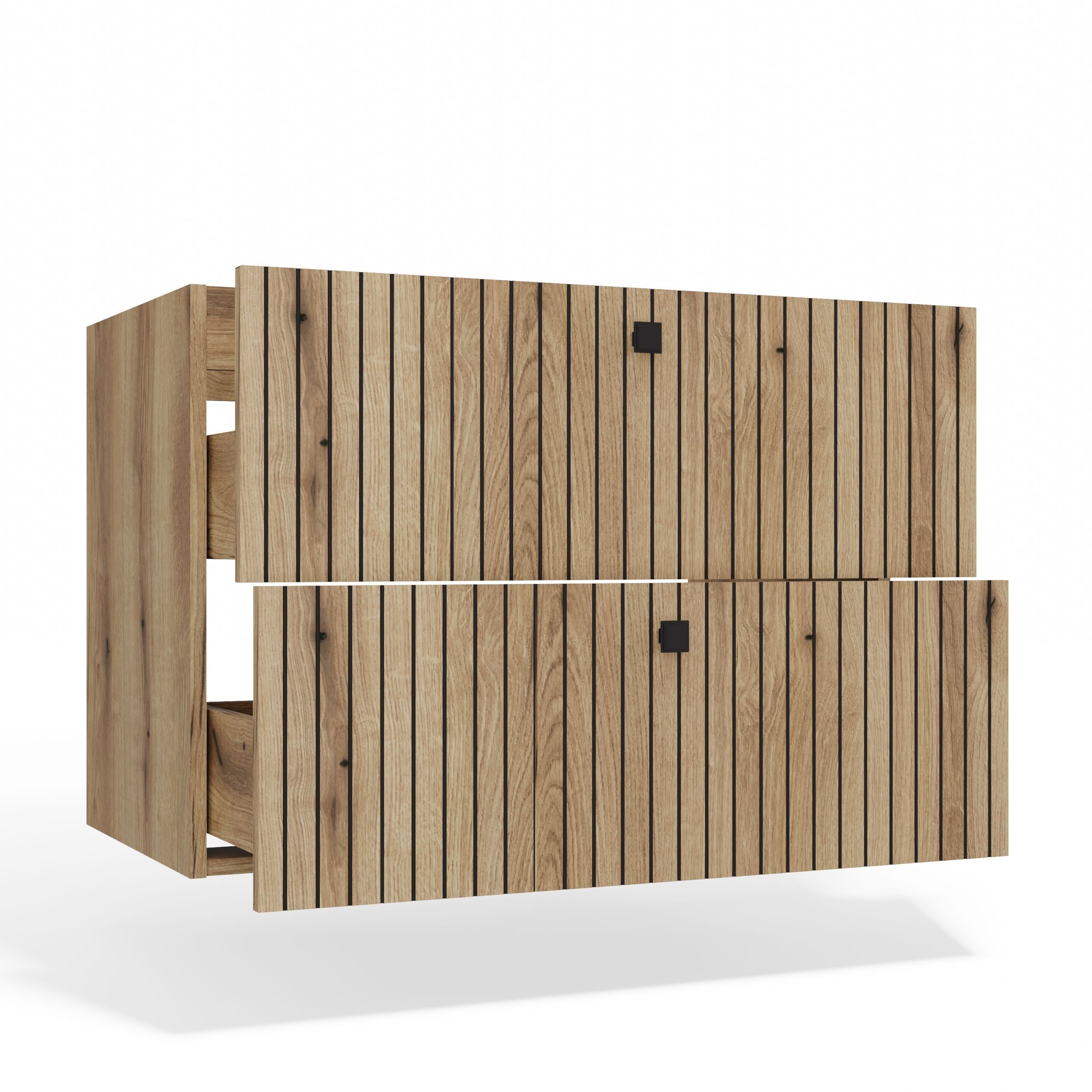 SZAFKA POD UMYWALKĘ TIGO 80 2S DĄB EVOKE RYFLOWANY FRONT