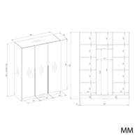 SZAFA SENSO 3D 150CM 3 DRZWI KASZMIR BEŻ