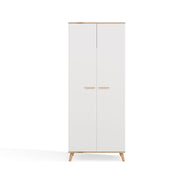 Szafa Ubraniowa OLYMPO 2D BIAŁA DĄB ARTISAN 80 Cm Drążek 2 Drzwi Sypialnia