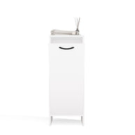 Szafka Łazienkowa NINA 1K BIAŁA 1 Kosz Na Pranie Regał Słupek Do Łazienki