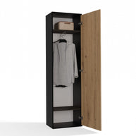 SZAFA DUO LUSTRO ANTRACYT DĄB ARTISAN