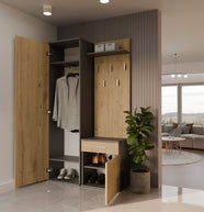GARDEROBA DUO ANTRACYT DĄB ARTISAN
