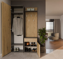 GARDEROBA DUO ANTRACYT DĄB ARTISAN