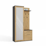 GARDEROBA DUO ANTRACYT DĄB ARTISAN