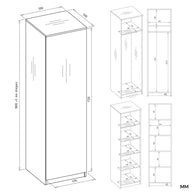 SZAFA GARDEROBA SD-50 BIEL MAT
