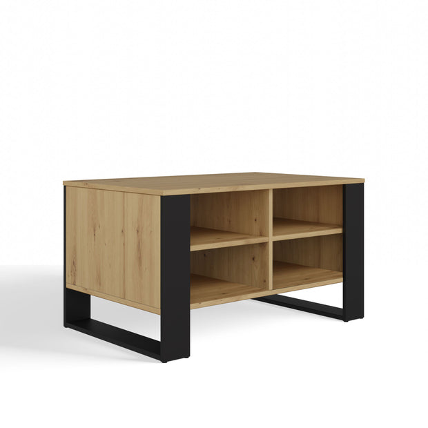STOLIK KAWOWY ŁAWA MODERN 4P DĄB ARTISAN CZERŃ
