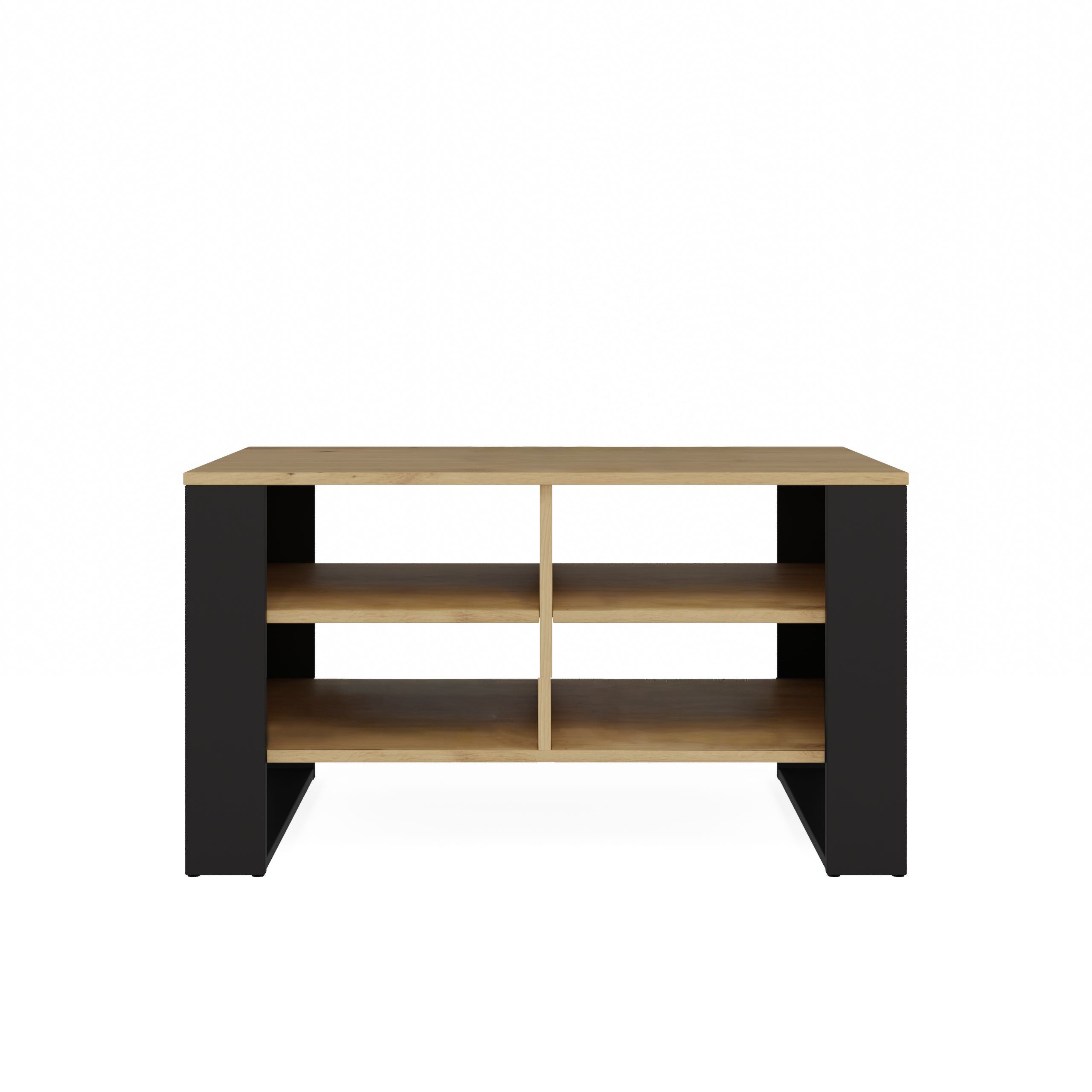 STOLIK KAWOWY ŁAWA MODERN 4P DĄB ARTISAN CZERŃ