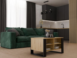 STOLIK KAWOWY ŁAWA MODERN 4P DĄB ARTISAN CZERŃ