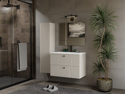SZAFKA POD UMYWALKĘ TIGO 80 2S KASZMIR RYFLOWANY FRONT