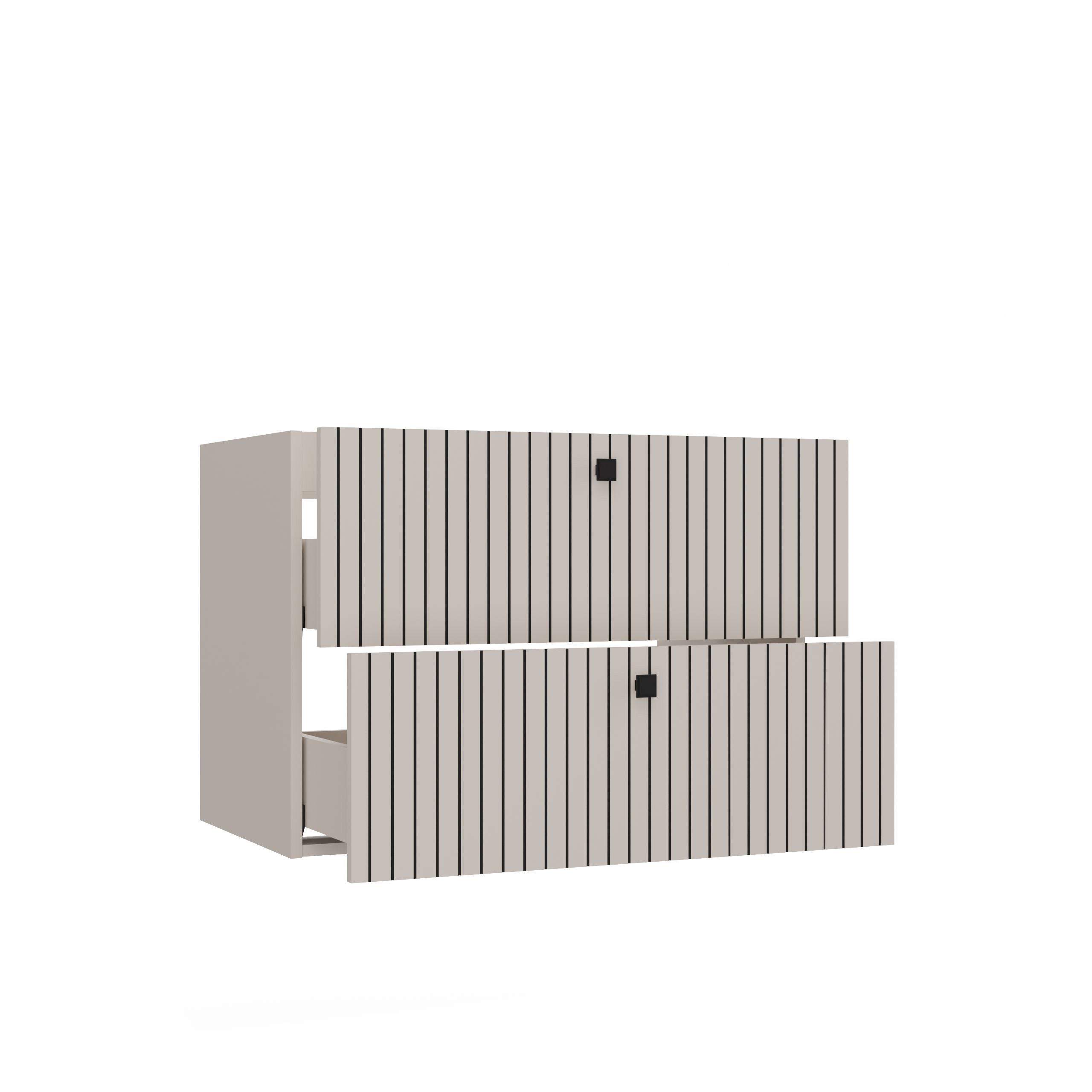 SZAFKA POD UMYWALKĘ TIGO 80 2S KASZMIR RYFLOWANY FRONT