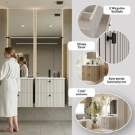 SZAFKA POD UMYWALKĘ TIGO 60 2S KASZMIR RYFLOWANY FRONT
