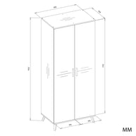 Szafa Ubraniowa OLYMPO 2D BIAŁA DĄB ARTISAN 80 Cm Drążek 2 Drzwi Sypialnia