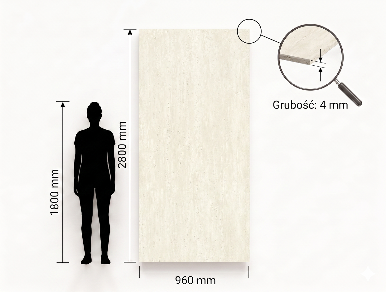 CORESTONE SPC - TRACERTINE IVORY 2,8m x 0,96m