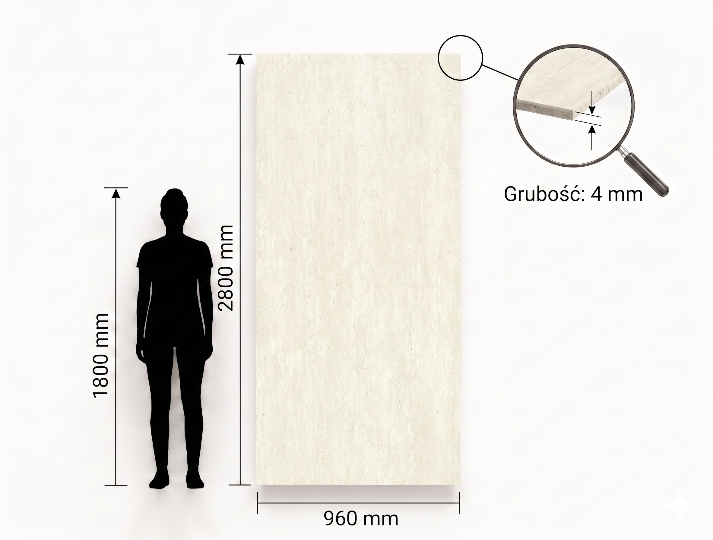 CORESTONE SPC - TRACERTINE IVORY 2,8m x 0,96m