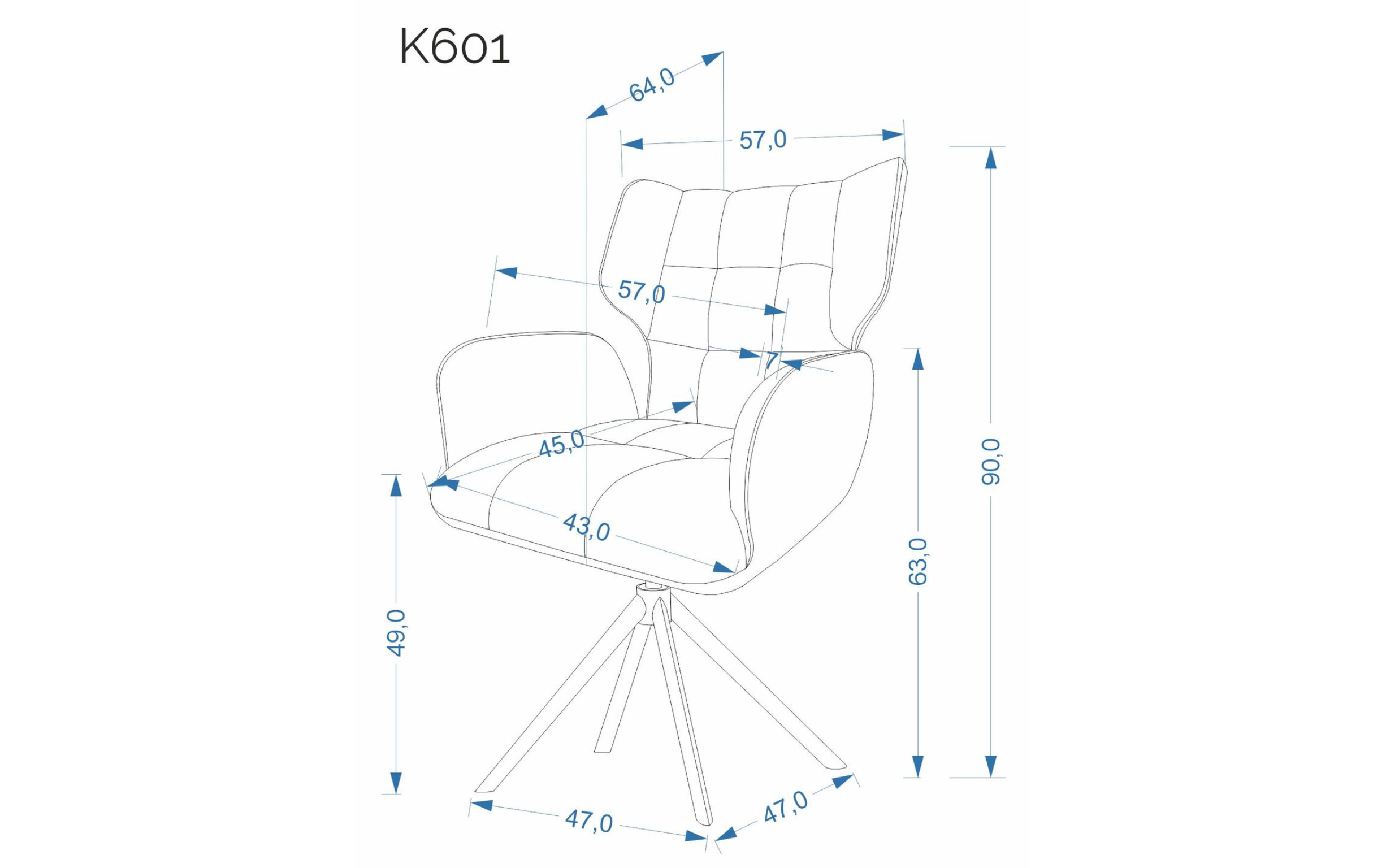 KRZESŁO K601 - BEŻOWE