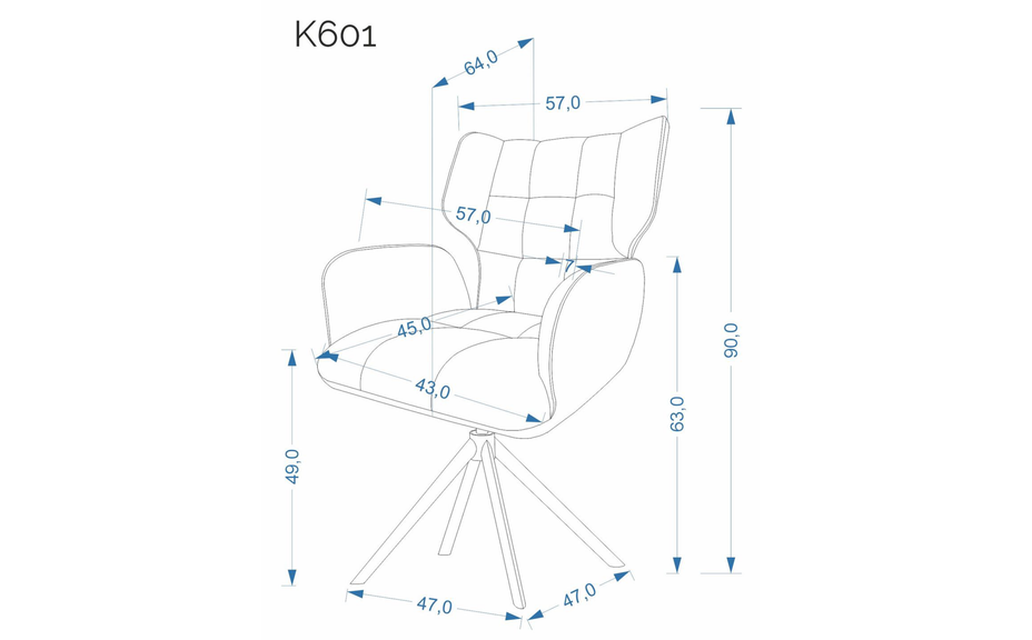 KRZESŁO K601 - BEŻOWE