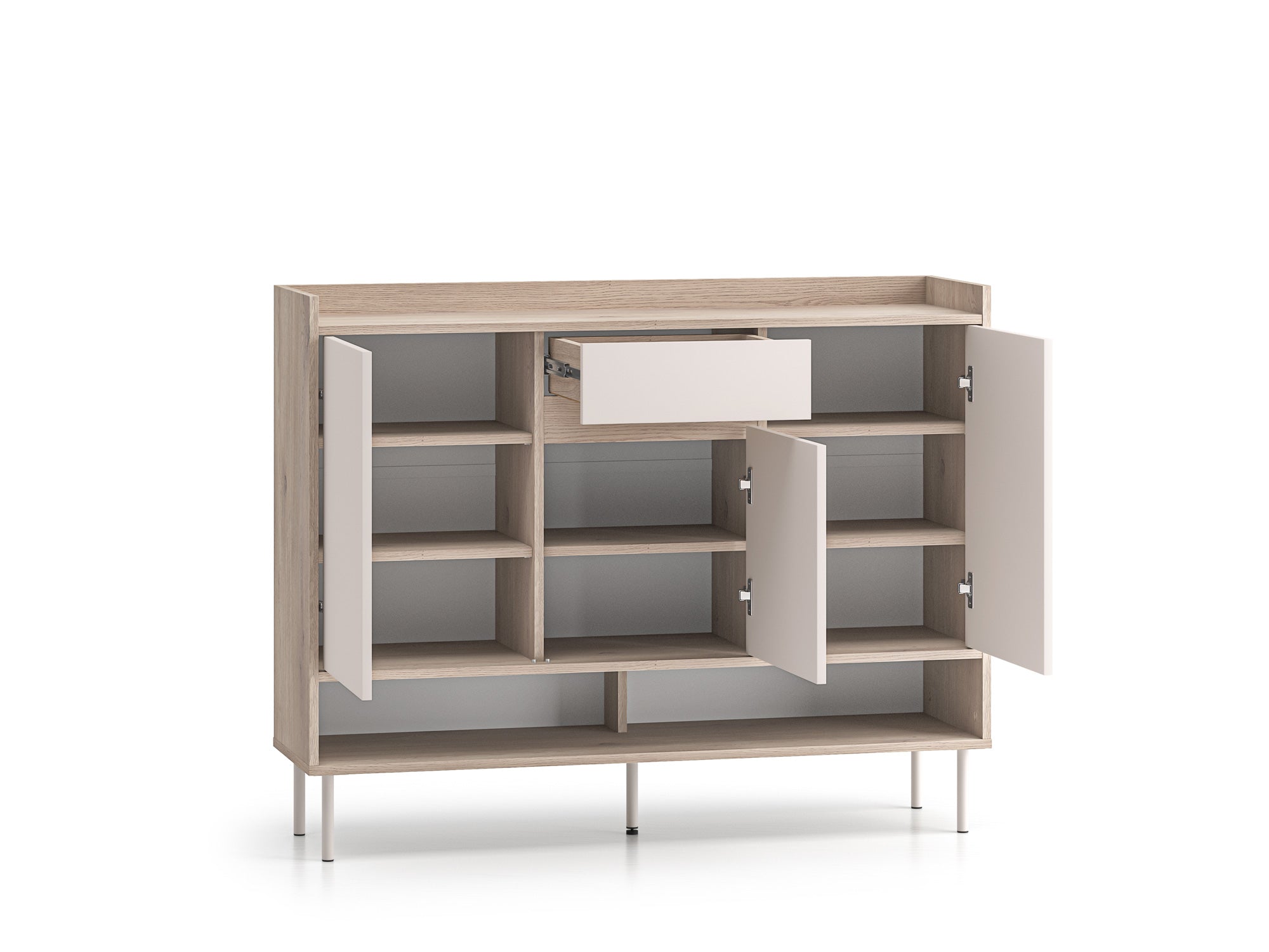 Voco 02 dąb cremona terracotta / cashmere - komoda 3D1S - PR_VOCO_02_E.jpg