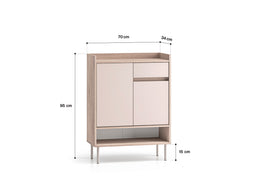 Voco 03 dąb cremona terracotta / cashmere - szafka 2D1S - PR_VOCO_03_F.jpg