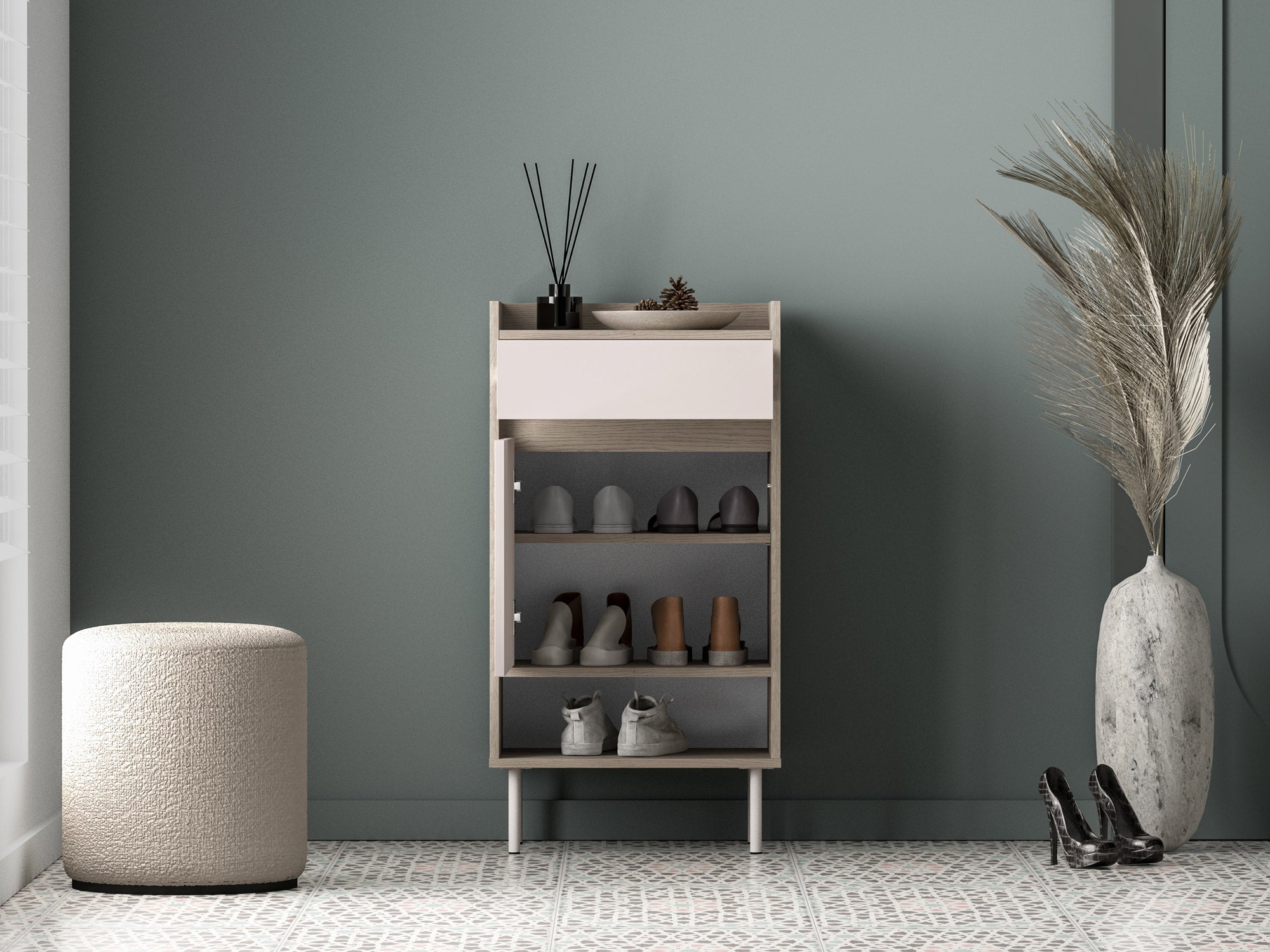 Voco 04 dąb cremona terracotta / cashmere - szafka 1D1SL/P - PR_VOCO_04_D.jpg