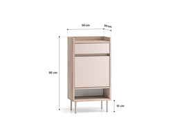 Voco 04 dąb cremona terracotta / cashmere - szafka 1D1SL/P - PR_VOCO_04_F.jpg