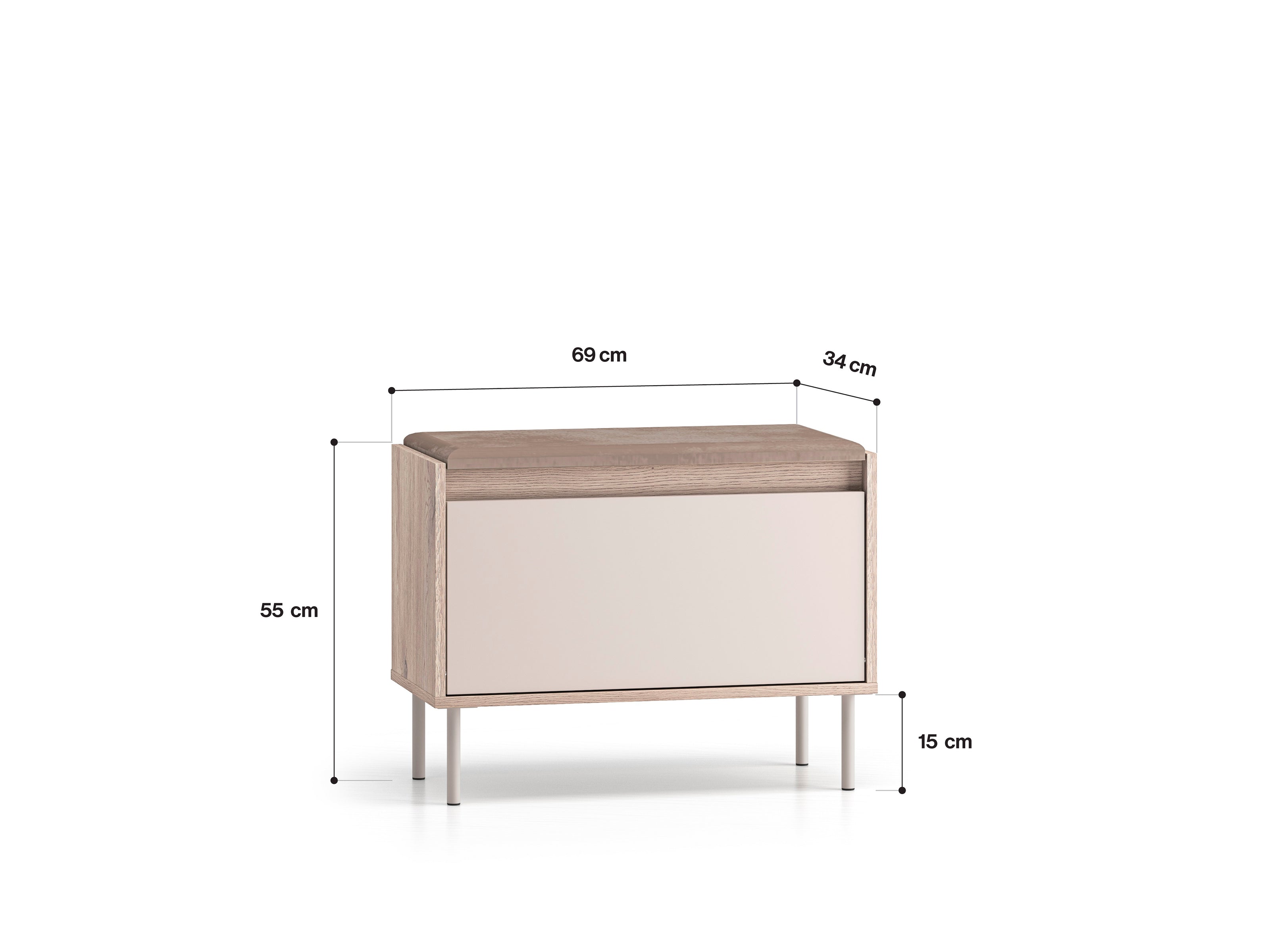 Voco 06 dąb cremona terracotta / cashmere - szafka 1K - PR_VOCO_06_F.jpg