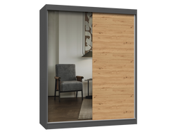 Szafa Iga 160 A/B ANTRACYT ARTISAN 1x Lustro Do Sypialni Przedpokoju