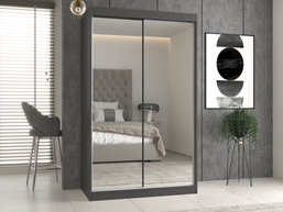 Szafa Przesuwna  IGA 120 A 2 Lustra 120 Cm ANTRACYT
