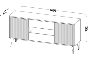 KOMODA BELUCI KM1 - KASZMIR / DĄB CRAFT