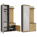 GARDEROBA DUO ANTRACYT DĄB ARTISAN